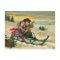 Victorian Christmas Sledding Postcards