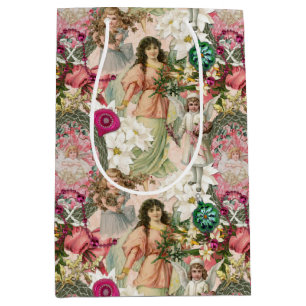 Victorian Christmas Sparkle   Medium Gift Bag