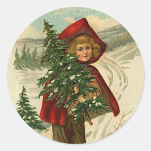 Victorian Christmas sticker