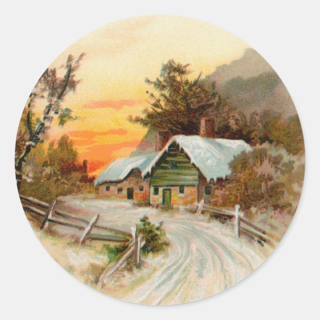 Victorian Christmas sticker (Front)