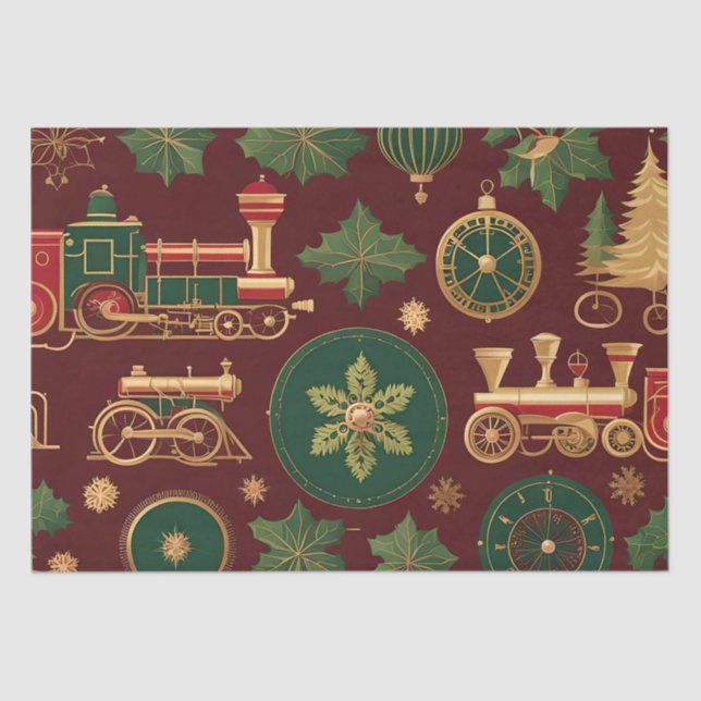 victorian christmas tissue paper (Front)