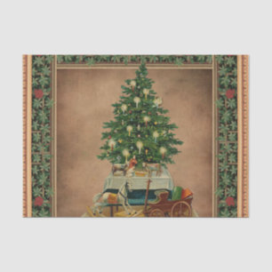 Victorian Christmas Tree and Toys Tissue Paper