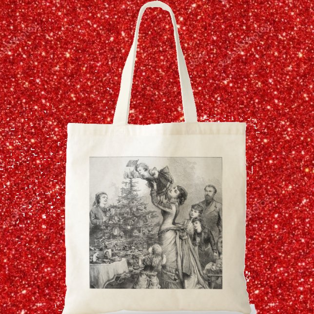 Victorian Christmas Tree Star Tote Bag (Creator Uploaded)