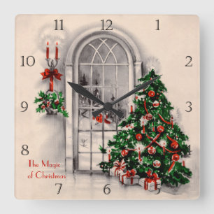 Victorian Christmas Window Clock