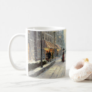 Victorian City Christmas Street Scene Coffee Mug