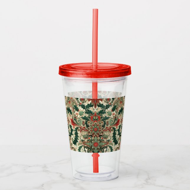 Victorian/Classic/Vintage Christmas Acrylic Tumbler (Front)