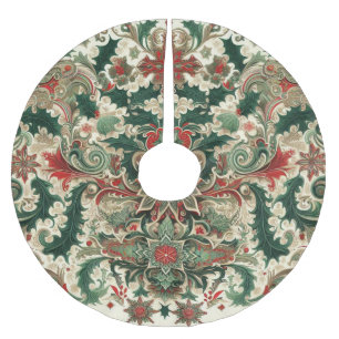 Victorian/Classic/Vintage Christmas Brushed Polyester Tree Skirt