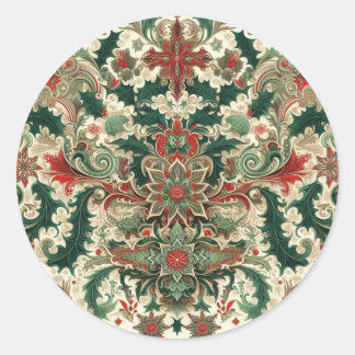 Victorian/Classic/Vintage Christmas Classic Round Sticker