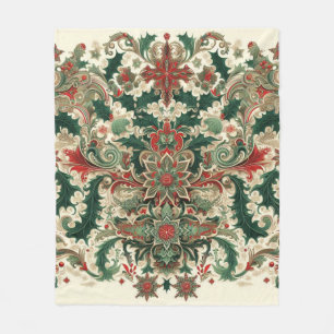 Victorian/Classic/Vintage Christmas Fleece Blanket
