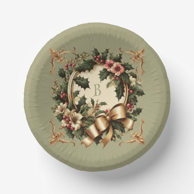 Victorian/Classic/Vintage Christmas Paper Plate (Front)