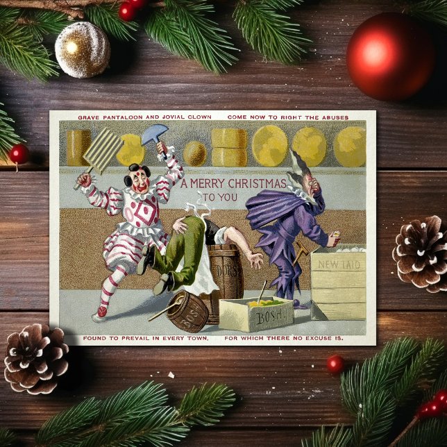 Victorian Clowns Christmas Card (Creator Uploaded)