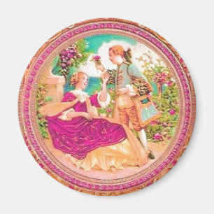 Victorian colonial French floral perfume label  Magnet