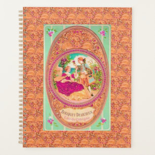 Victorian colonial French floral perfume label Planner