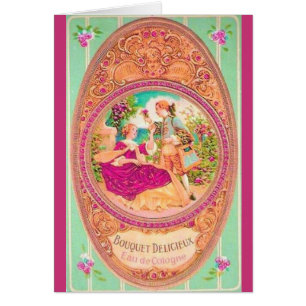 Victorian colonial French perfume label