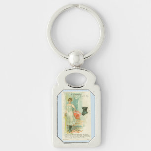 Victorian Corset Advertisement Key Ring
