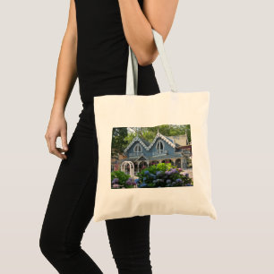Victorian Cottage in Blue - Martha's Vineyard Tote Bag