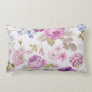 Victorian,country,lavender,shabby,chic,roses,paris Lumbar Cushion