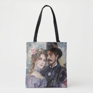 Victorian Couple Tote Bag