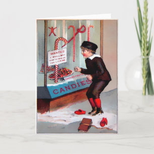 Victorian Creepy Lick Me Holiday Card