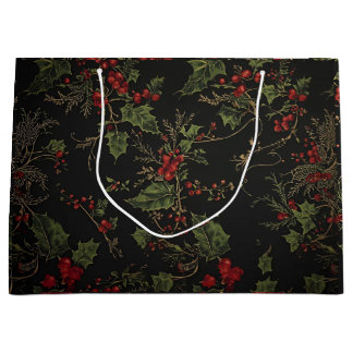 Victorian Crimson Xmas Gift Bag