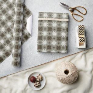 Victorian Crosshatch Christmas: Textile Design Wrapping Paper