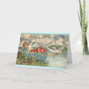 Victorian Cupid Valentine's Day Greeting Card