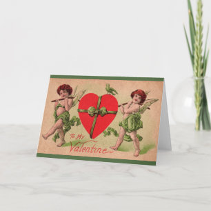 Victorian Cupids / Cherubs Valentine's Day Card