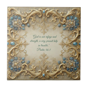 Victorian Customizable Bible Verses  Ceramic Tile
