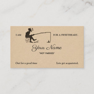 Victorian Customizable Fishing Acquaintance Card