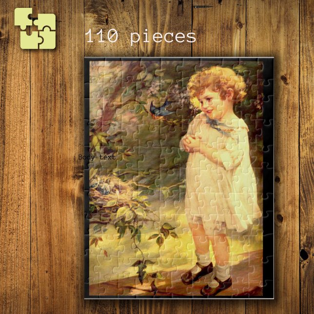 Victorian cutie with birds jigsaw puzzle (Creator Uploaded)