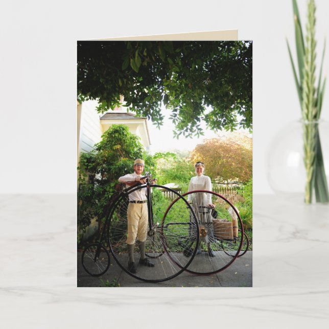 Victorian cycling poem inside card (Front)