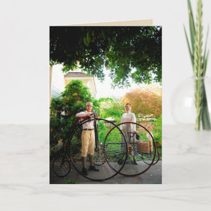 Victorian cycling poem inside card