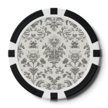 Victorian Damask Floral White Vintage