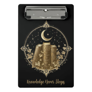 Victorian Dark Academia Books & Moon Journal Mini Clipboard