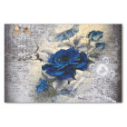 Victorian Dark Blue Rose Ephemera Decoupage