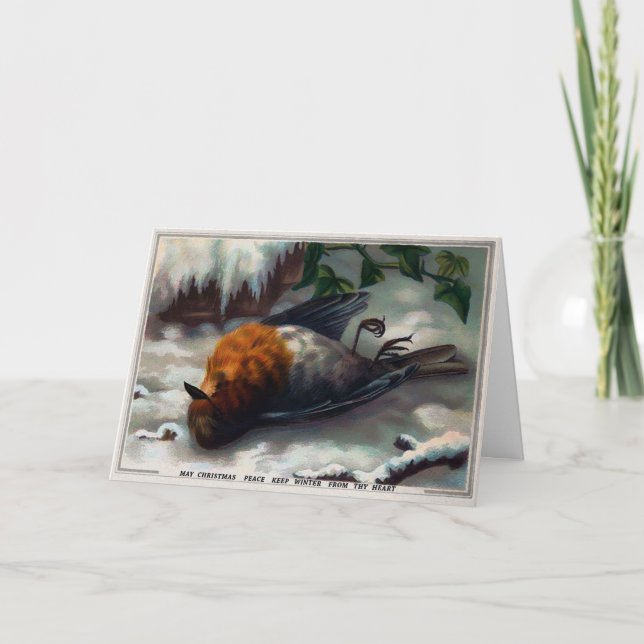Victorian Dead Bird Christmas Card (Front)