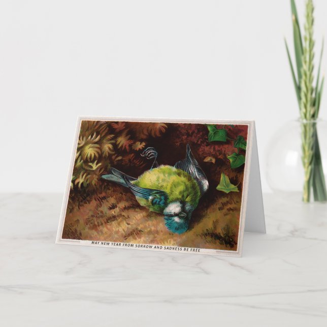 Victorian Dead Bird Christmas Card (Front)