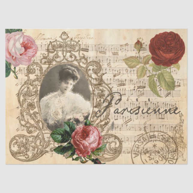 Victorian decoupage tissue paper (Front)