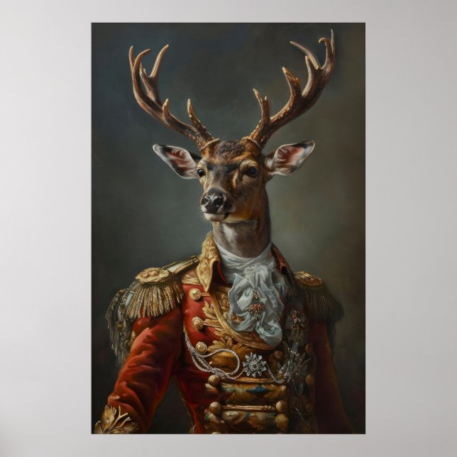 Victorian Deer General Art Print Gothic Home 1 (Front)
