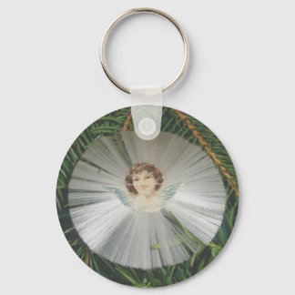 Victorian Die-Cut Angel Ornament Keychain