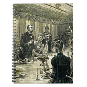 Victorian Dinner Party Vintage Gentleman and Lady Notebook