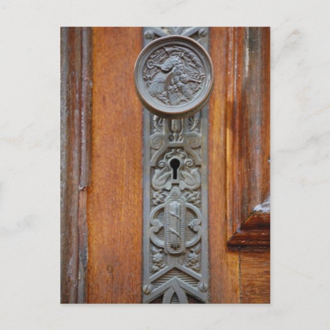 Victorian Doorknob and keyhole Postcard (Front)