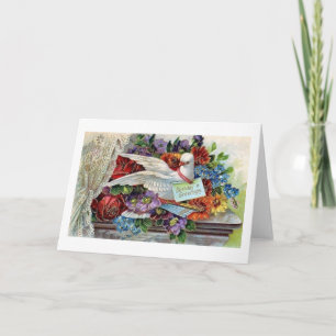 Victorian Dove Birthday Greeting Card