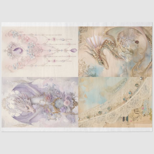 Victorian Dragon Series Design 11 Tissue Paper (Front)