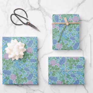 Victorian Dragonflies Garden Soft Muted Colours Wrapping Paper Sheet