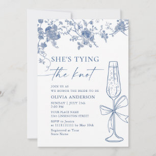 Victorian Dusty Blue French Garden BRIDAL SHOWER Invitation