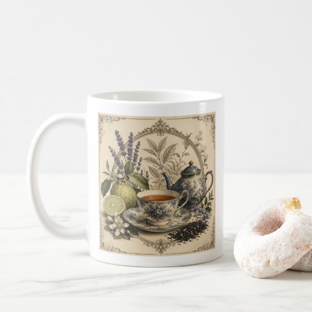 victorian earl grey mug  (With Donut)