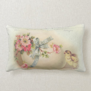 Victorian Easter chic and egg Lumbar Cushion