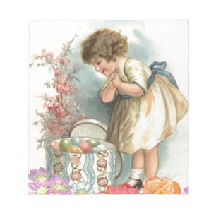 victorian easter eggs notepad