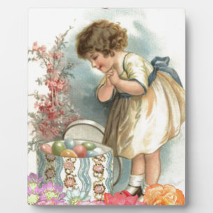 victorian easter eggs plaque